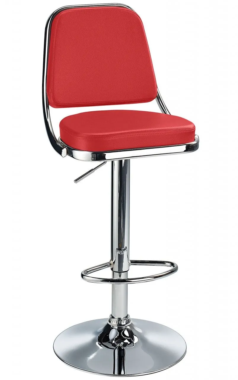netfurniture Romano Bar Stool Red Rest Height Adjustable
