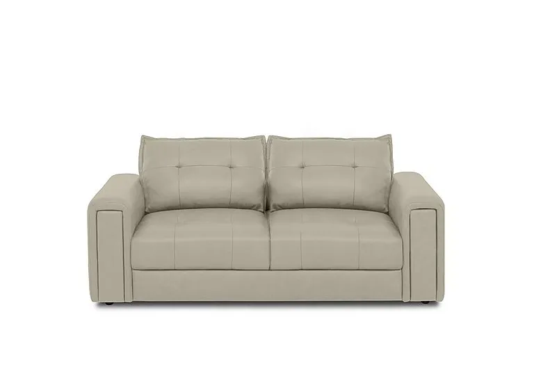 Goliath 2 Seater Leather Sofa - Bone China