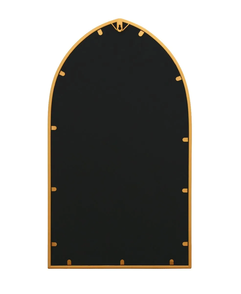 MirrorOutlet Gold Metal Framed Arched Wall Mirror 32" X 19" (83CM X 48CM) 4