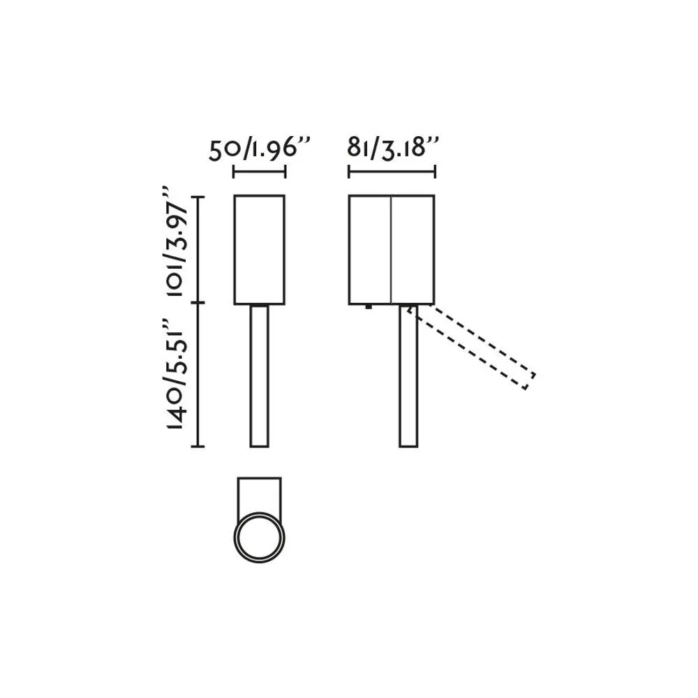 Netlighting Dante LED Reading Wall Light Satin Gold 5W 3W 2700K 2