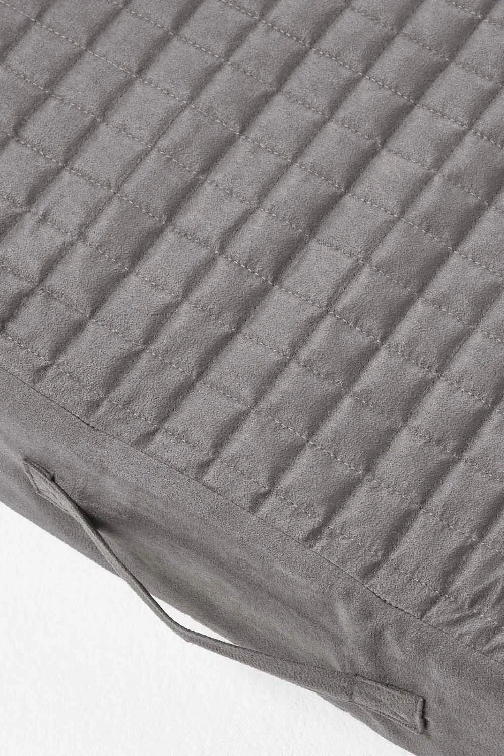 Homescapes Suede Orthopaedic Foam 2 Seater Booster Cushion in Grey 4