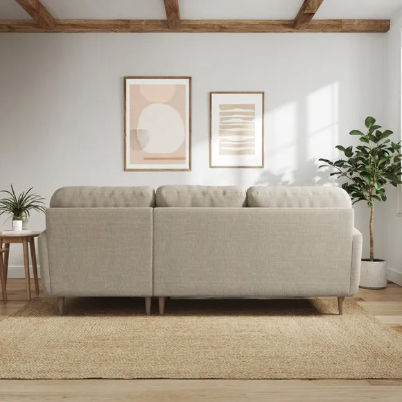 Sven Chunky Tonal Weave Large Corner Chaise Sofa 3