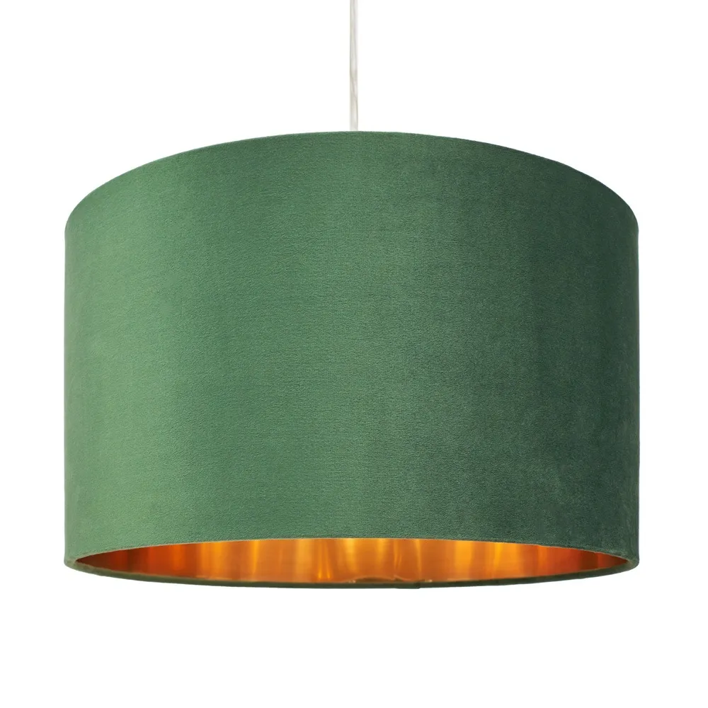 Large Velvet Easyfit Shade, Emerald Green 1