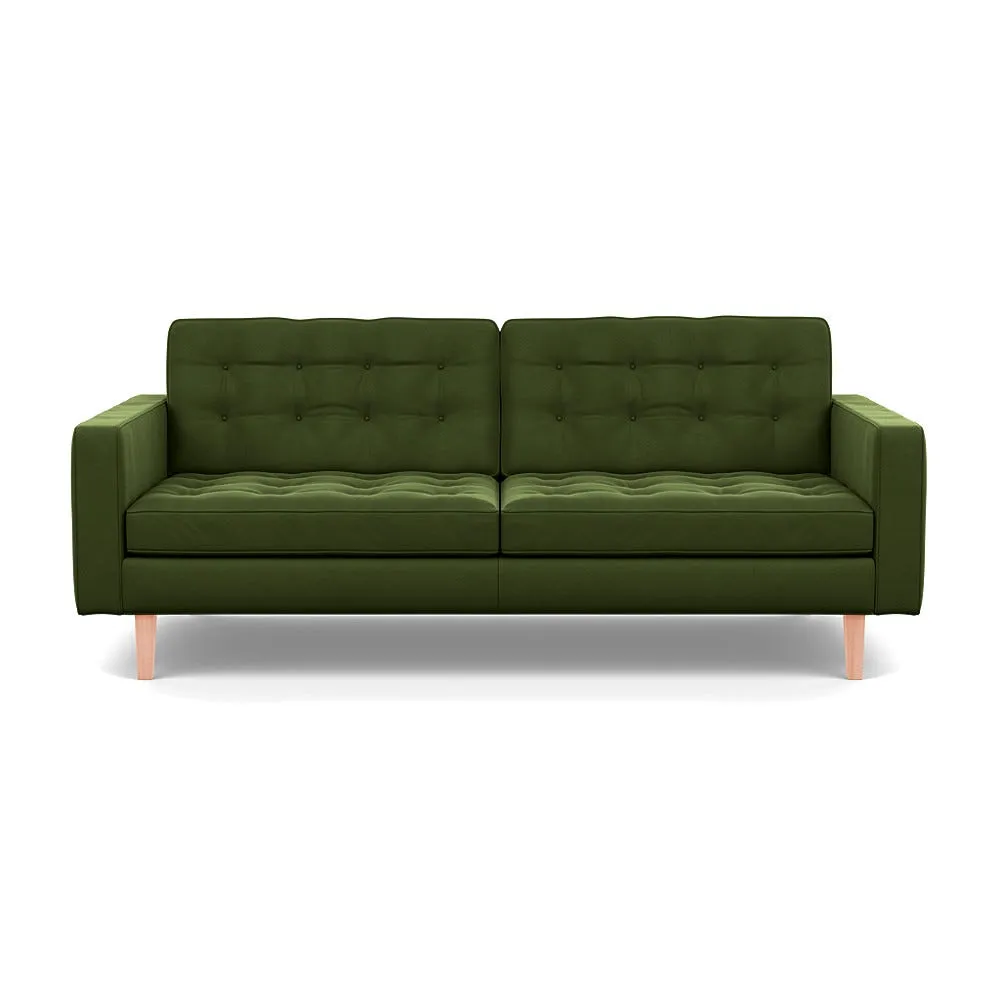 Heal's Hepburn 3 Seater Nobilis Velvet Leaf Natural Feet 1