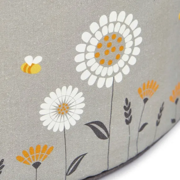 Scandi Print Grey Pouffe 3