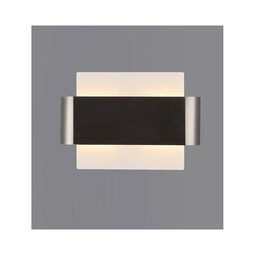 Netlighting Damo Flush Wall Light 2 Light G9 White Base Nickel Centre Band in Grey 2