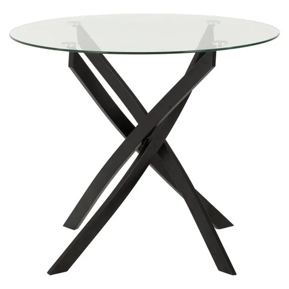 Sheldon Round Glass Top Dining Table 2