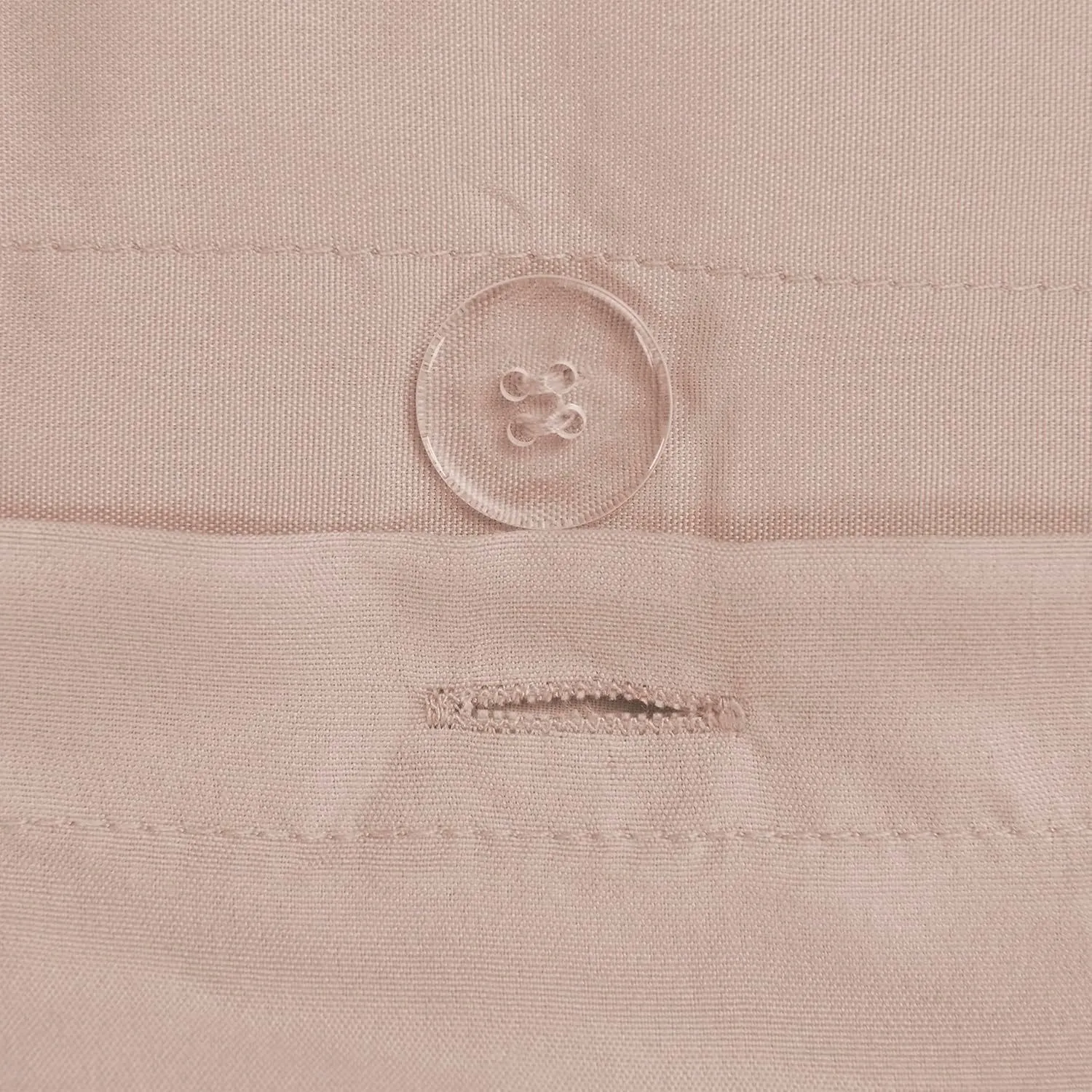 Smart Living Soft & Elegant Cosy Velvet Cuff Panel Duvet Cover Set with Pillowcases in Light Beige 5