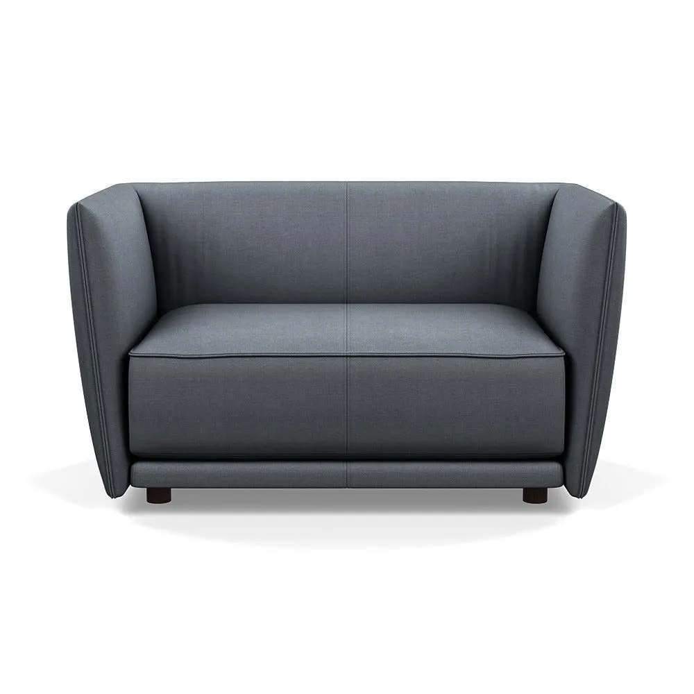 Heal's Valley Loveseat Siena Cotton Shale Grey Walnut Stain Feet 1