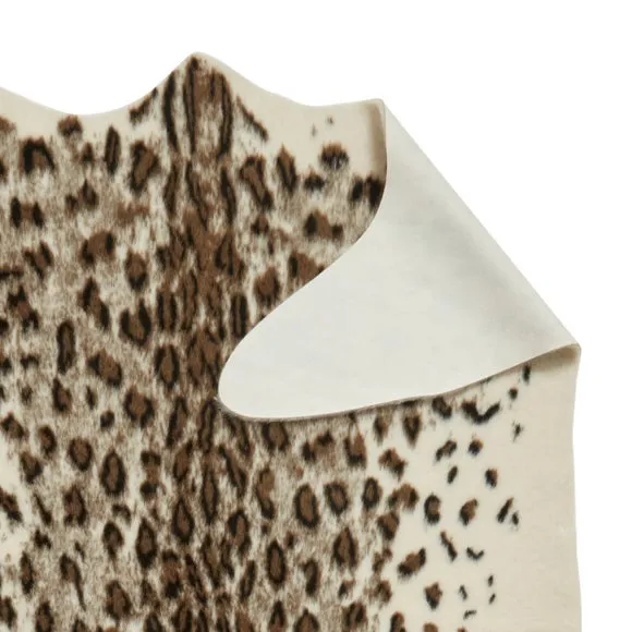 Faux Fur Leopard Print Rug 3