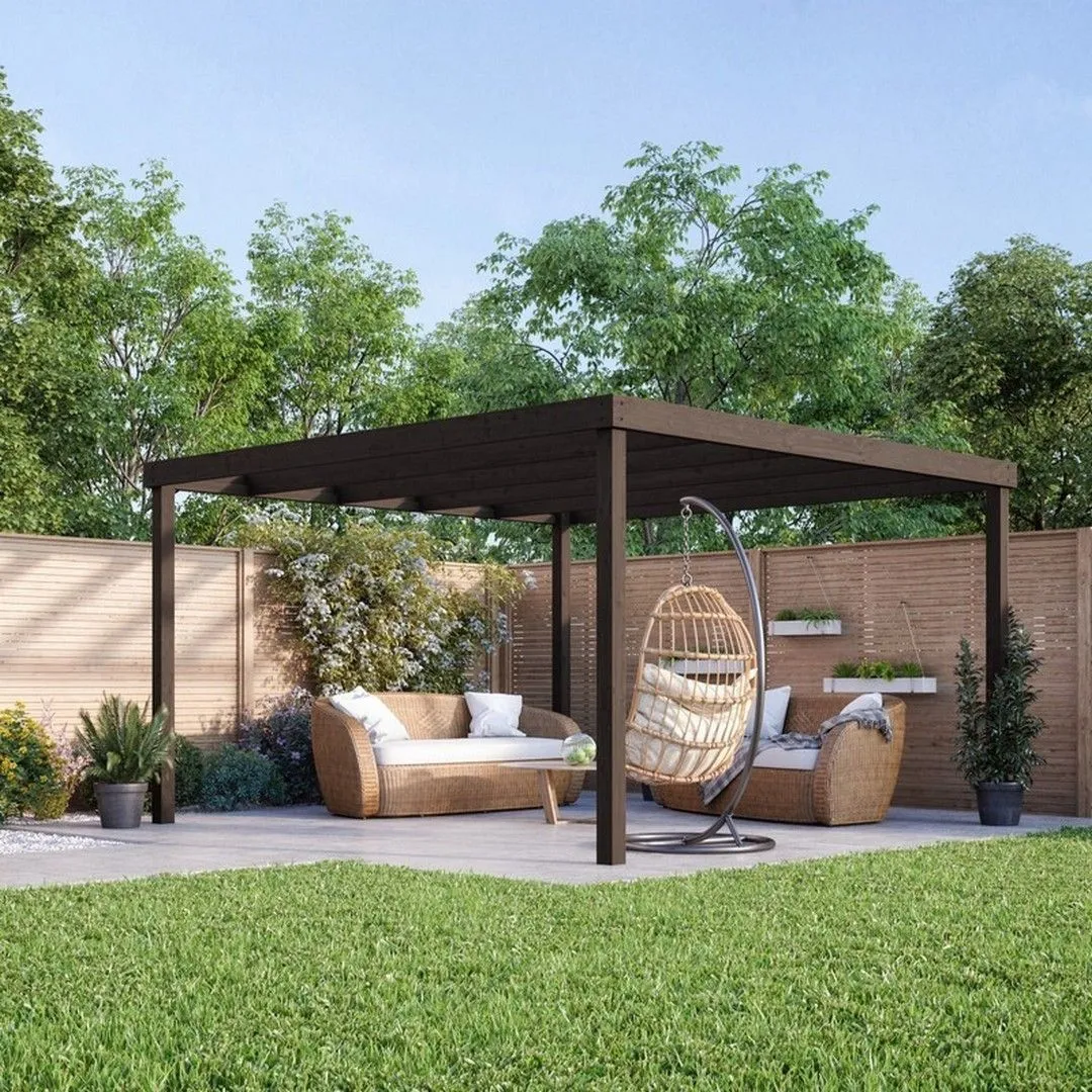 Rutland County Garden Furniture Ltd Box Pergola - Wood - L180 x W300 x H270 cm - Light Green in Brown