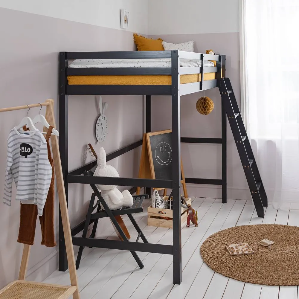 Nöa and Nani Thomas High Sleeper Cabin Bed in Anthracite in Grey 3