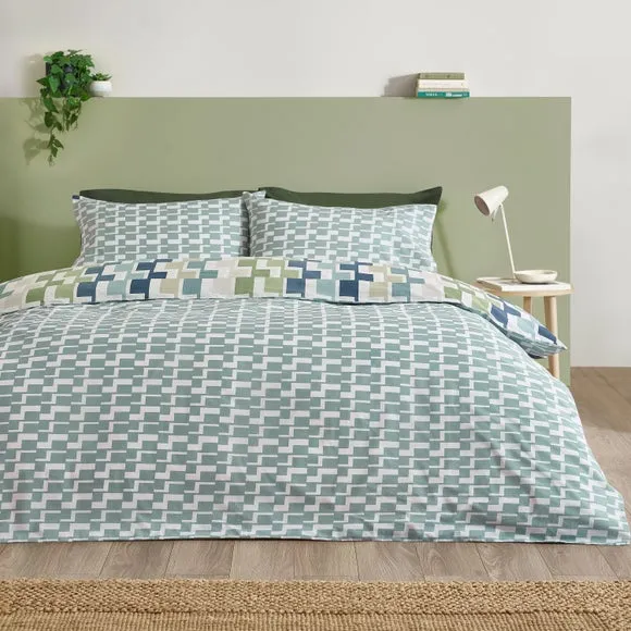 Catherine Lansfield Bryson Polycotton Duvet Cover & Pillowcase Set 3
