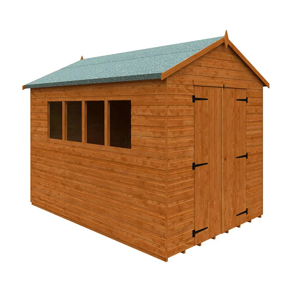 Buttercup Farm 10 x 7 Feet Workshop 12mm Shed - L295 x W205 x H247.5 cm in Burnt Orange