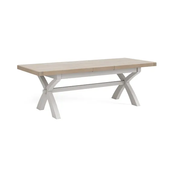 Salcombe 6-8 Seater Cross Leg Extendable Dining Table 3
