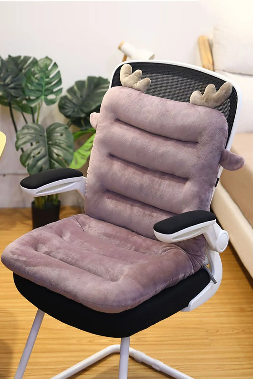 Living and Home Office Chair Cushions for Back and Butt in Purple