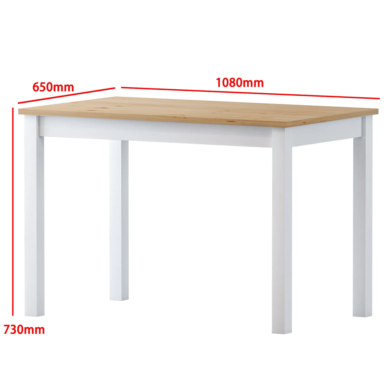 Comfy Living Ltd 5 Piece Wooden Dining Set White 5