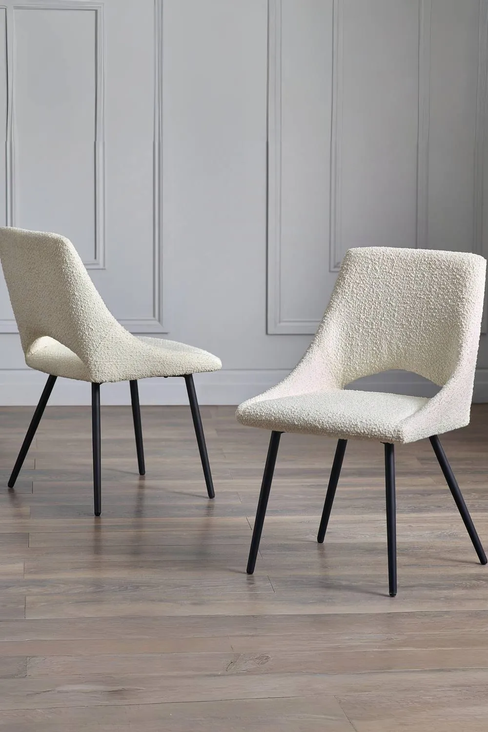 Julian Bowen Iris Upholstered Dining Chair (Set of 2) in Ivory