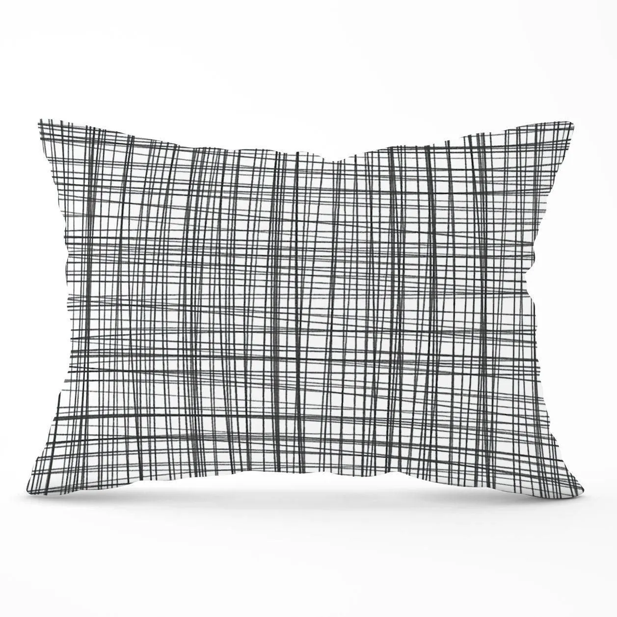 Warren Reed - Designer Monochrome Pencil Scribble Cushions in Grey