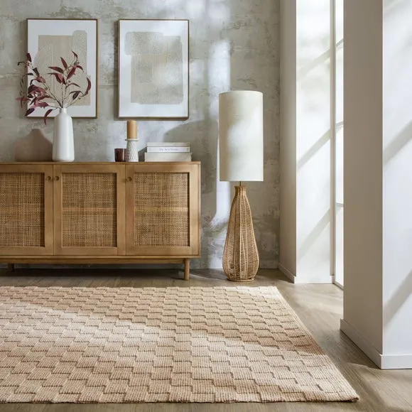Falco Textured Checkerboard Rug 1