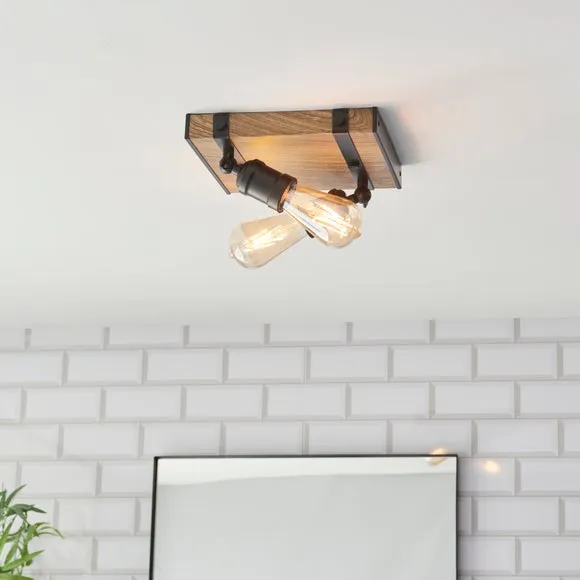Fulton 2 Light Bathroom Flush Ceiling Light 6