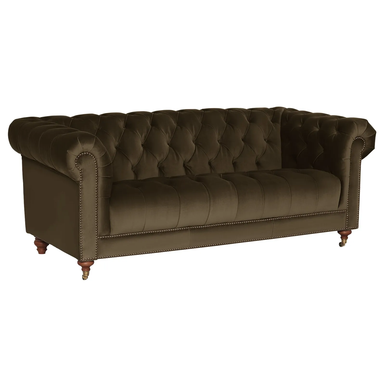 Ullswater 3 Seater Chesterfield Sofa, Green Velvet | Barker & Stonehouse 3