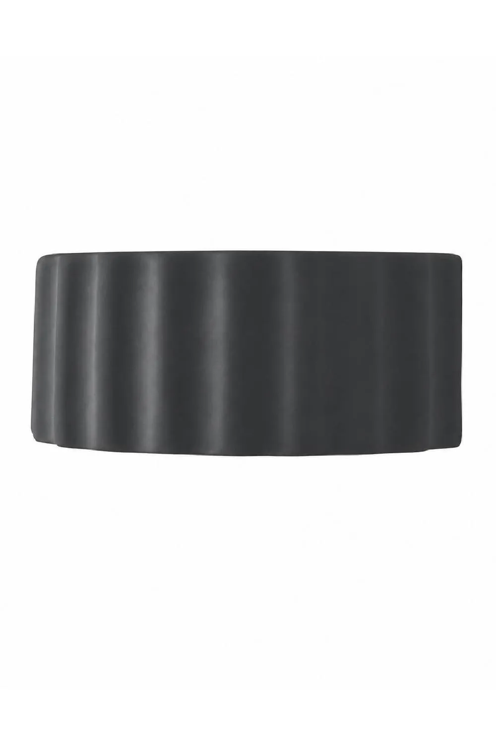 ValueLights Pablo Curved Ribbed Ceramic Flush Wall Sconce Light with Bulb in Navy 5