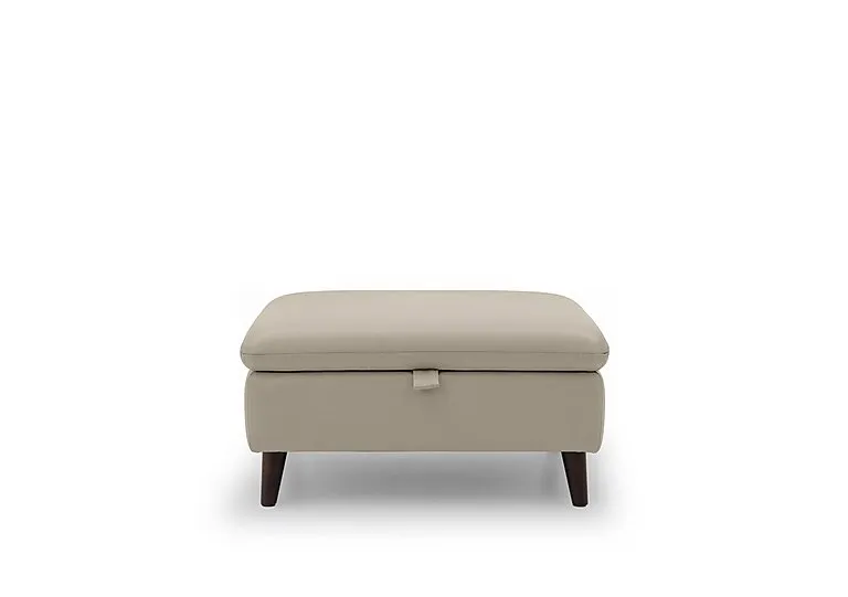 Chantilly Leather Storage Footstool