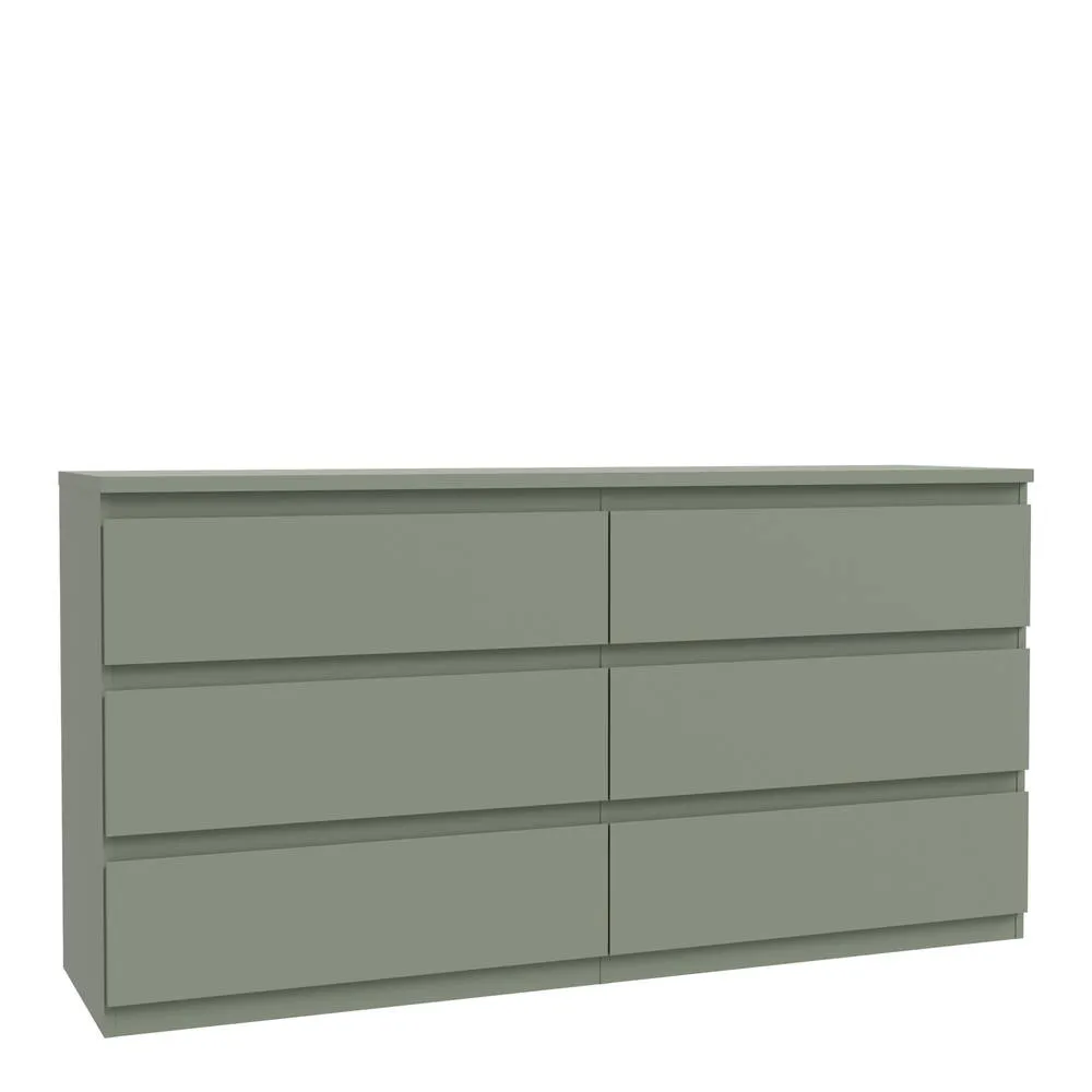 Furniture To Go Edmore 6 Drawer Wide Chest in Green 2