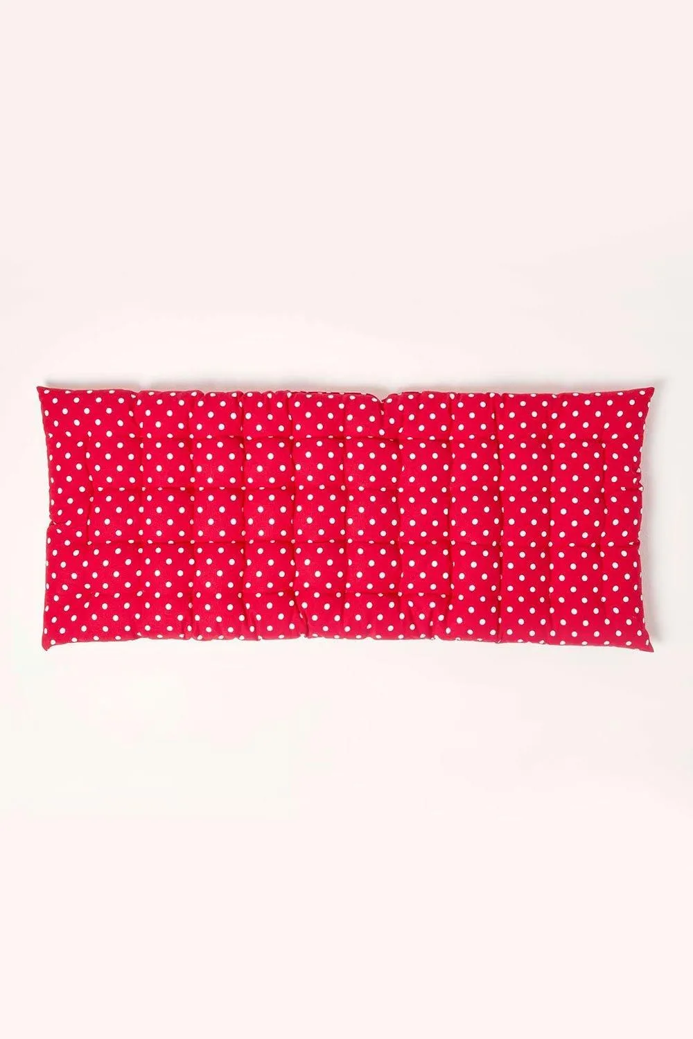 Homescapes Garden Bench Cushion Luxury 2 Seater Cotton Red Dots Indoor Outdoor Pad 2