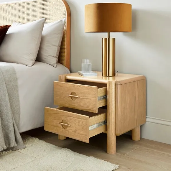 Reeva 2 Drawer Bedside Table 3