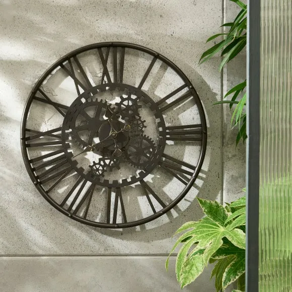Cogs Indoor Outdoor Wall Clock 1