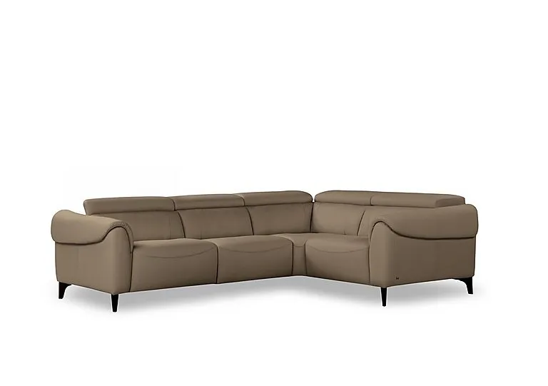 Nicole Small Leather Corner Sofa