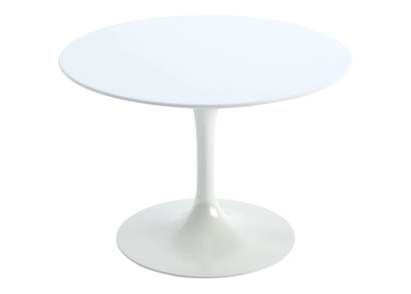 Knoll Saarinen Coffee Table with White Base in White Laminate 51cm