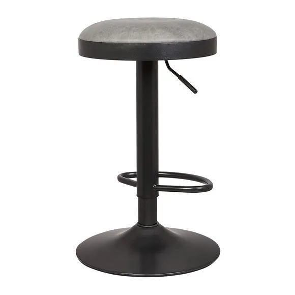 Terni Adjustable Height Swivel Bar Stool, Faux Leather 3