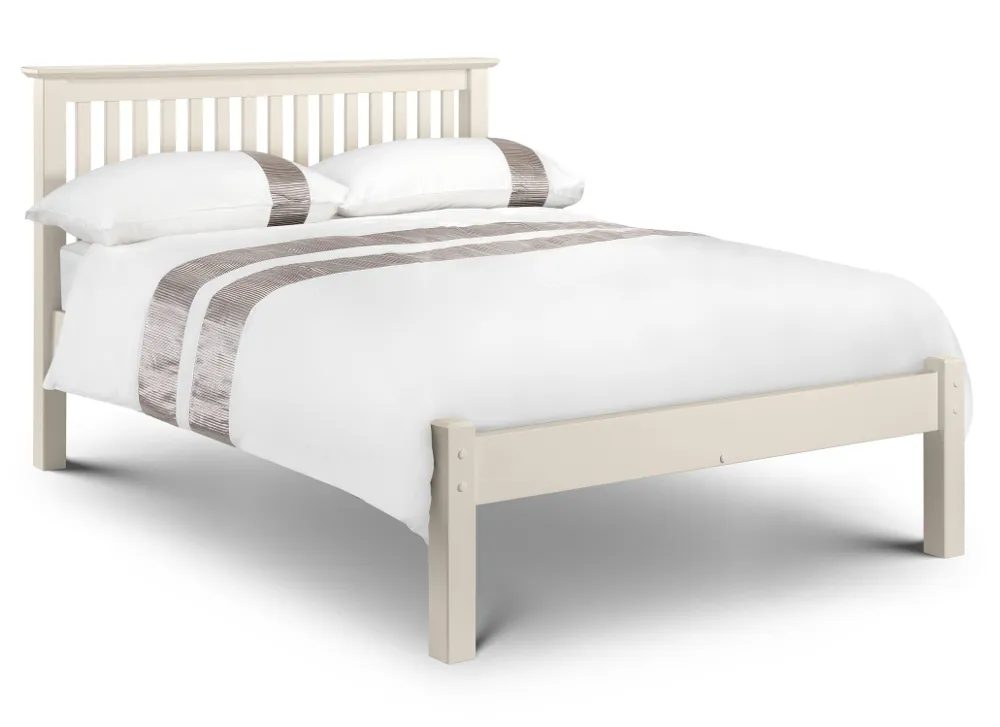 Barcelona - Small Double - Low Foot End Bed - White - Wood - 4ft - Happy Beds