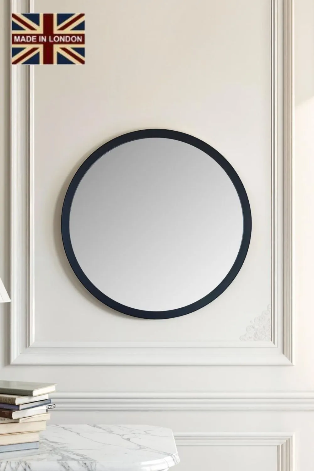 Yearn Mirrors Round Wall Mirror Black 40cm