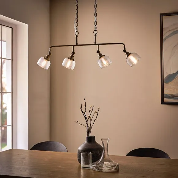 Amesbury Industrial 4 Light Adjustable Diner Ceiling Light 2