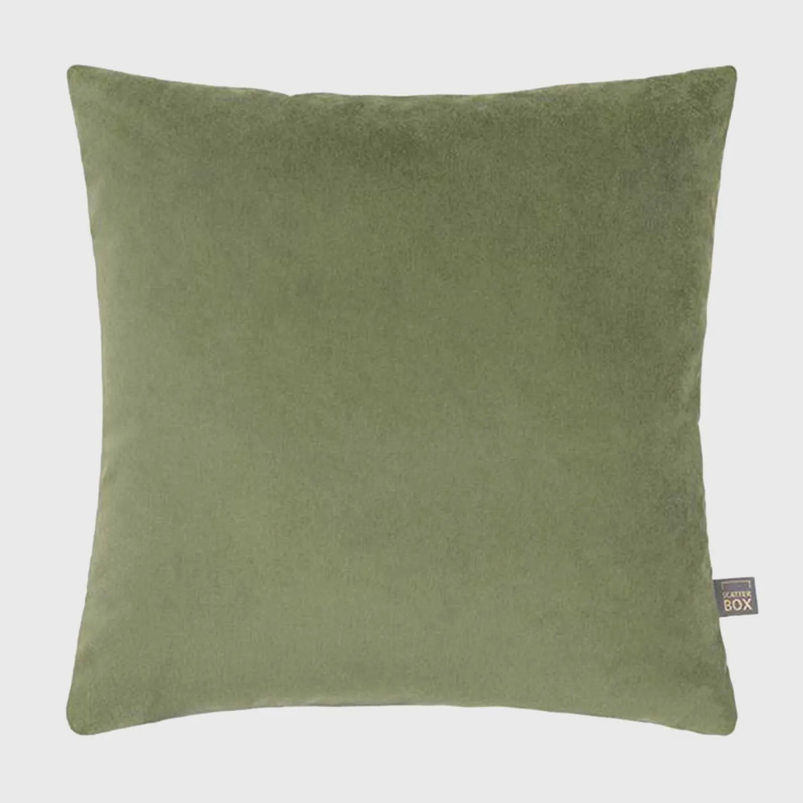 Plush Green Velvet Cushion, Square | Barker & Stonehouse