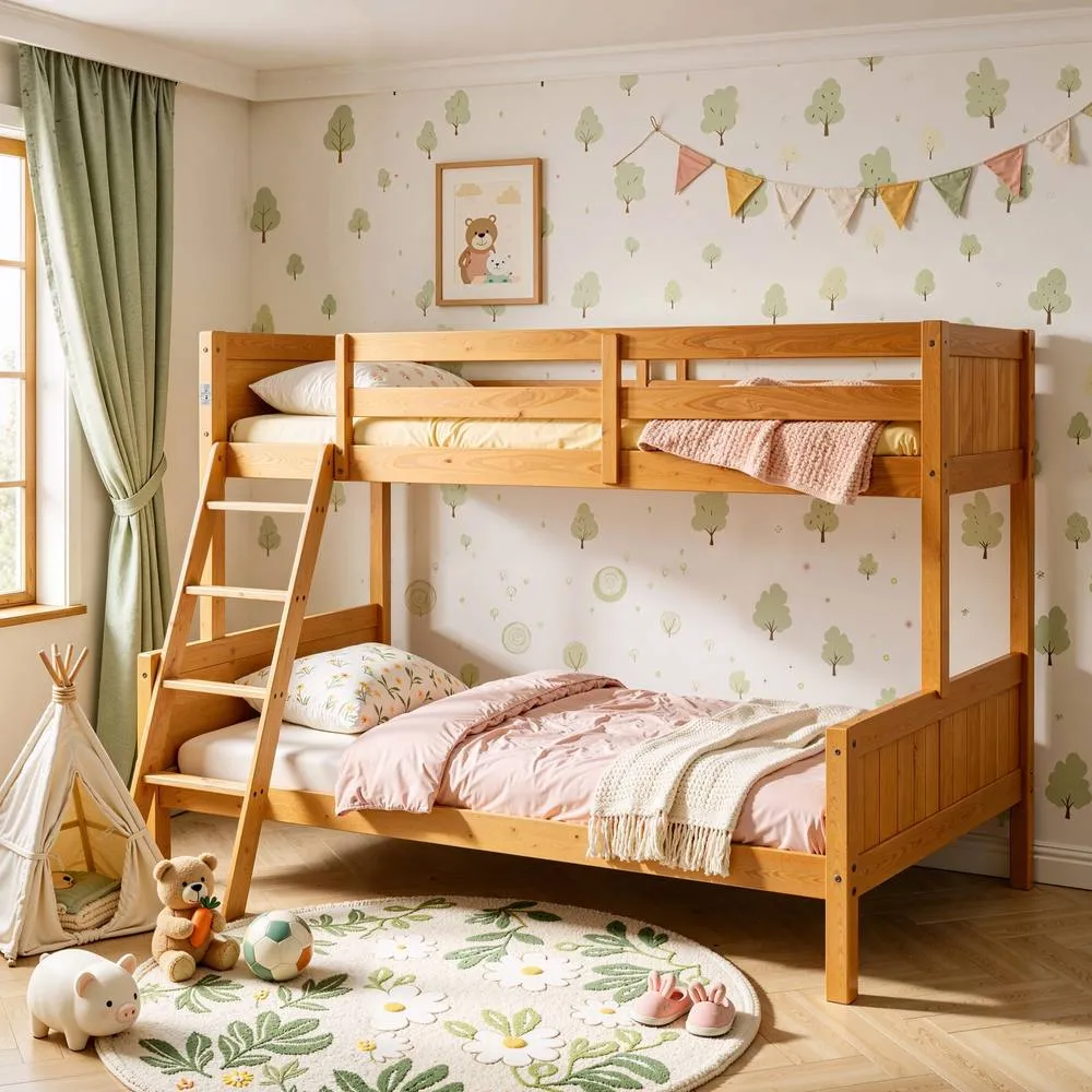 Comfy Living Ltd Enmore Triple Bunk bed in Light Brown 3