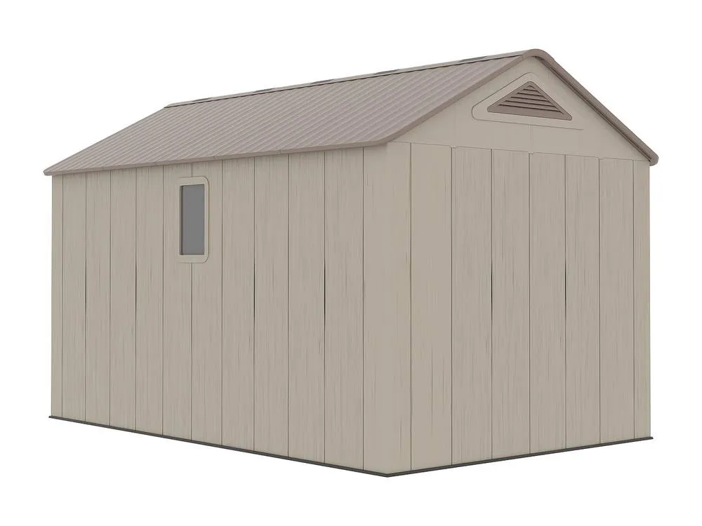 Vente-unique Beige & Brown Resin Garden Shed 9.5 M² With Floor - 22 Mm Thickness 6