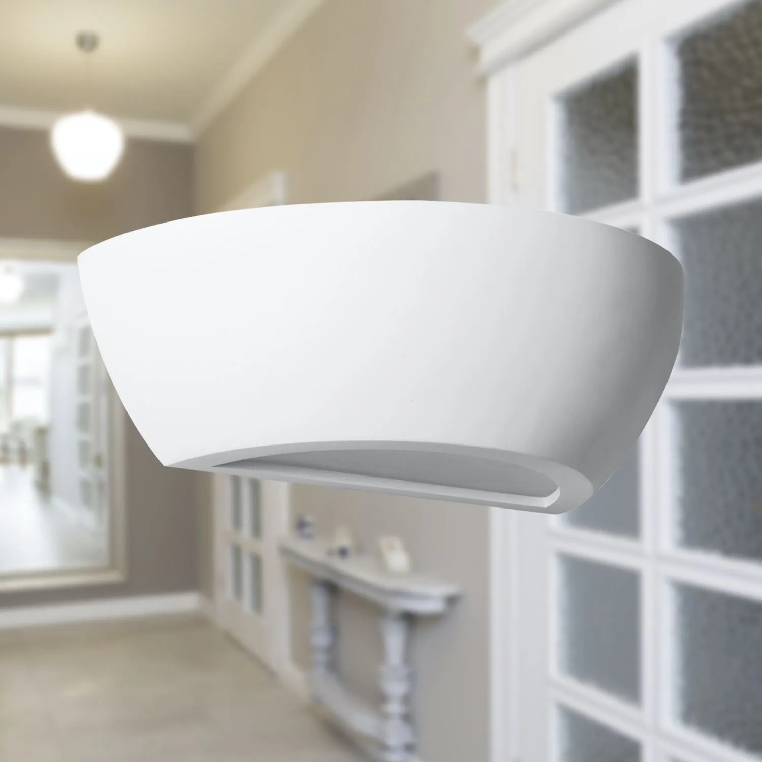 First Choice Lighting Mazzaro - White E14 Plaster Wall Light 4