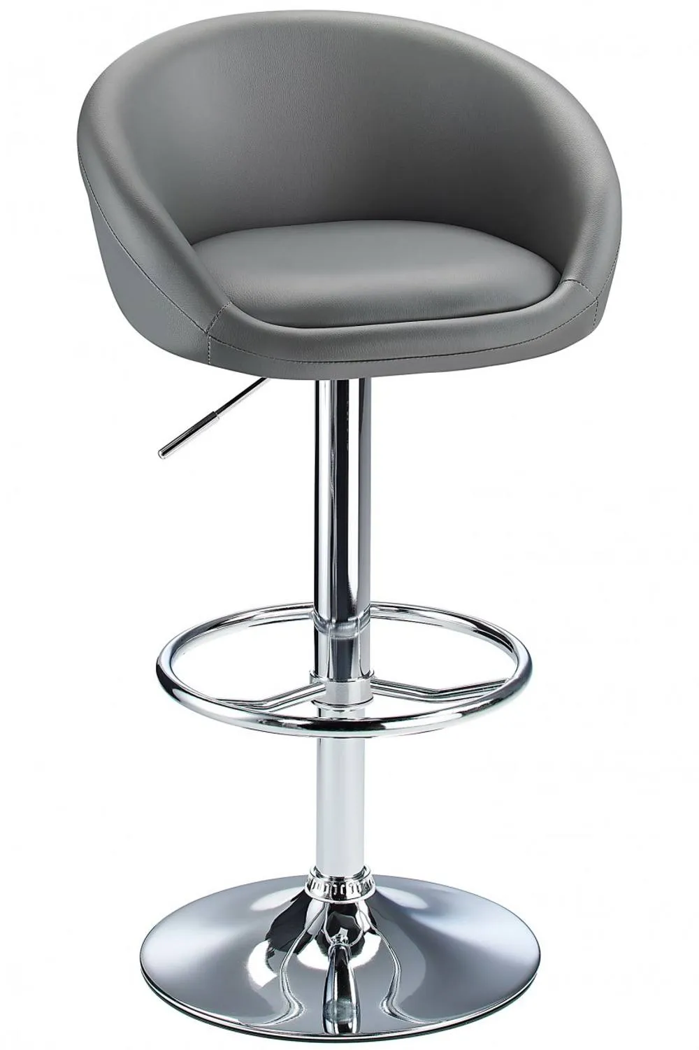 netfurniture Lombardy Adjustable Bar Stool Chrome Grey