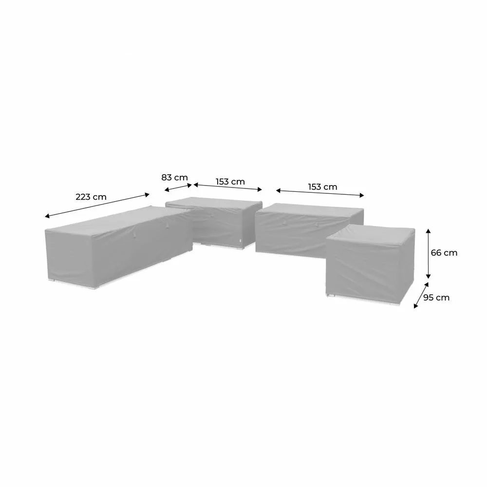 sweeek Protective covers for Venezia garden sofa set in Dark Grey 5