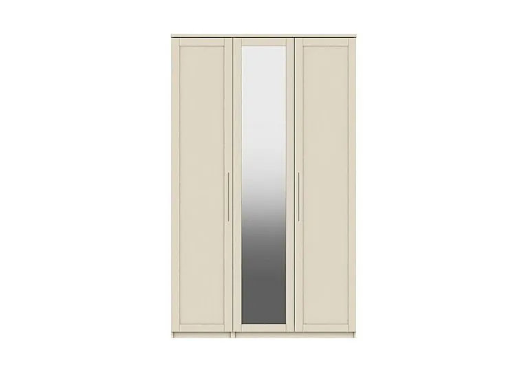 Fenchurch 3 Door Tall Wardrobe with Mirror - Champagne