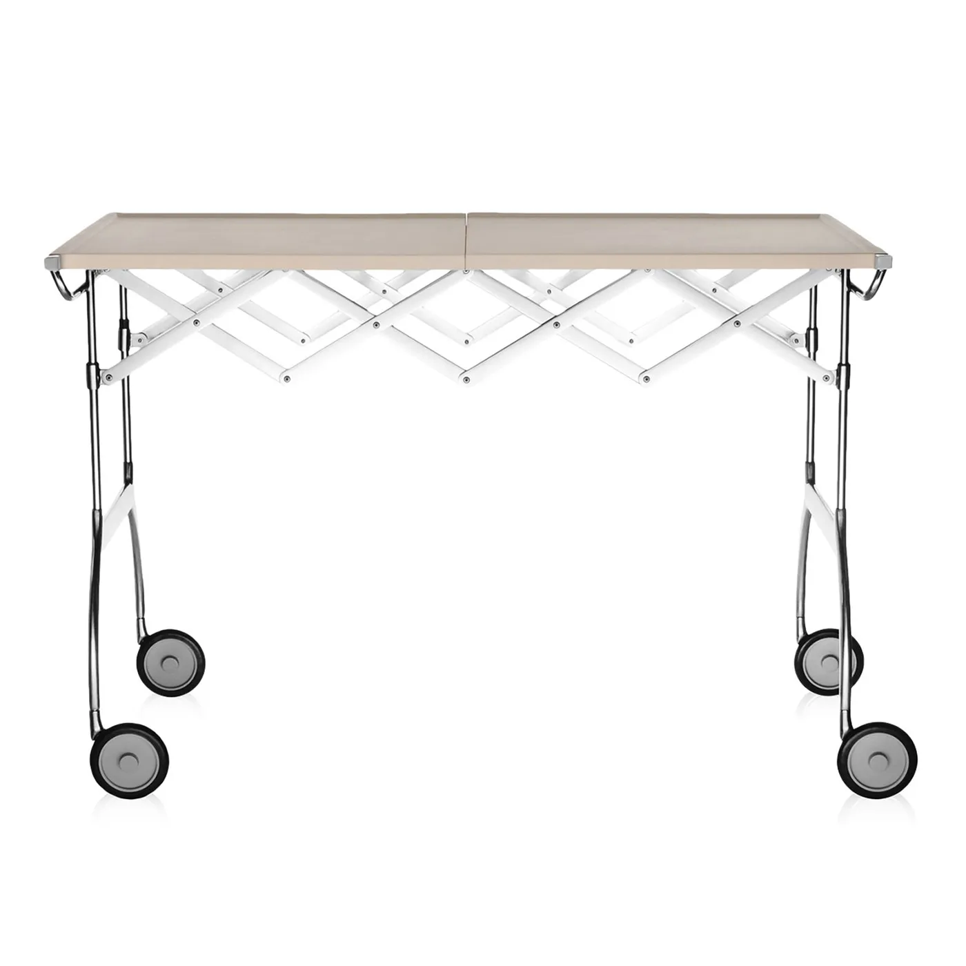 Kartell Battista Folding Trolley Cream 1