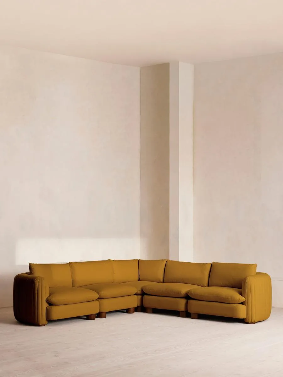 Vivienne Modular Sofa, Corner Sofa, Linen, Turmeric