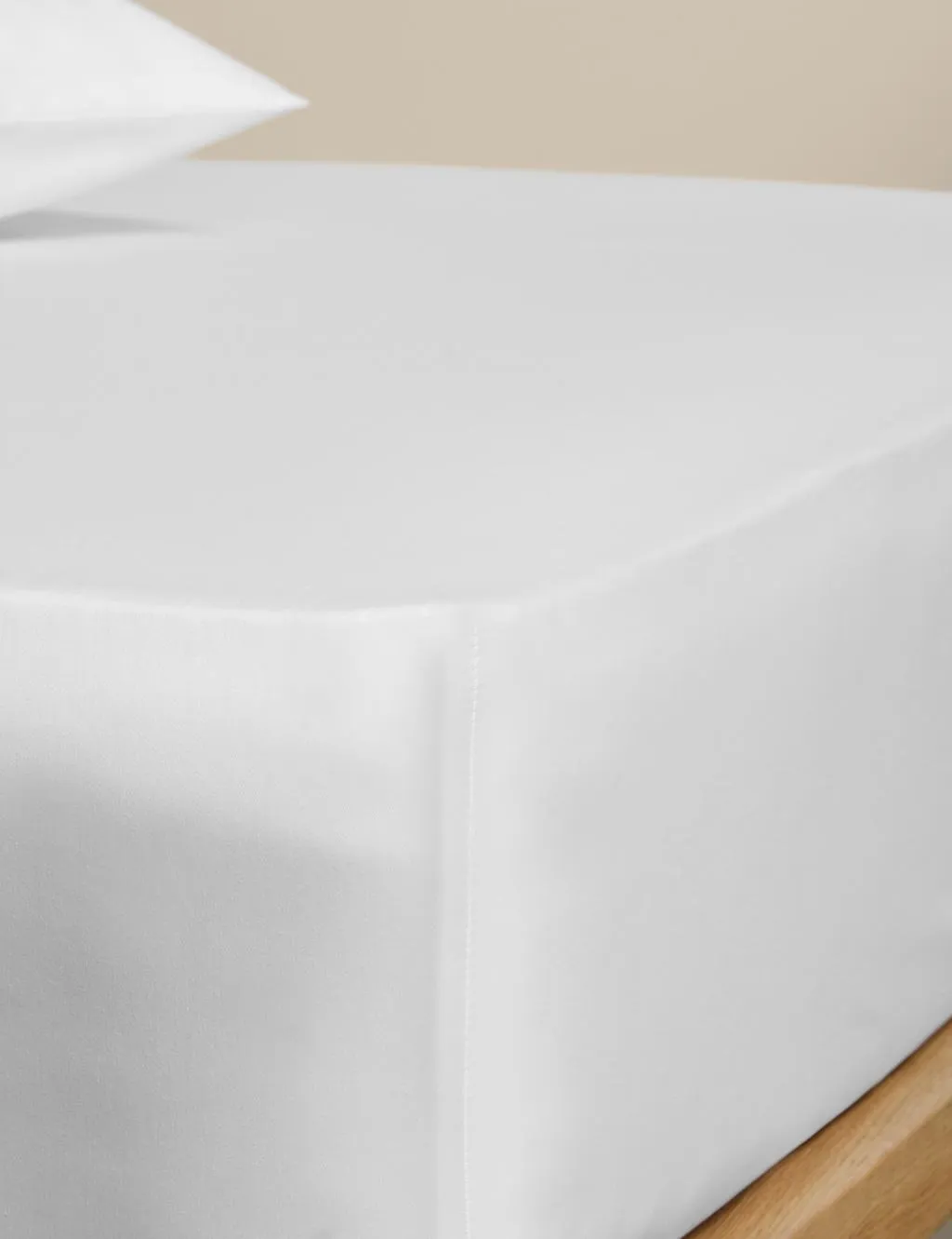M&S Egyptian Cotton 230 Thread Count Silky Fitted Sheet White