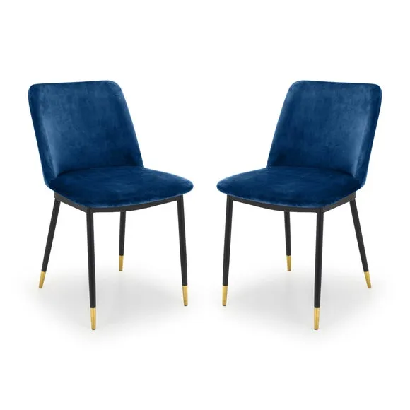 Delaunay Set of 2 Dining Chairs, Velvet 3