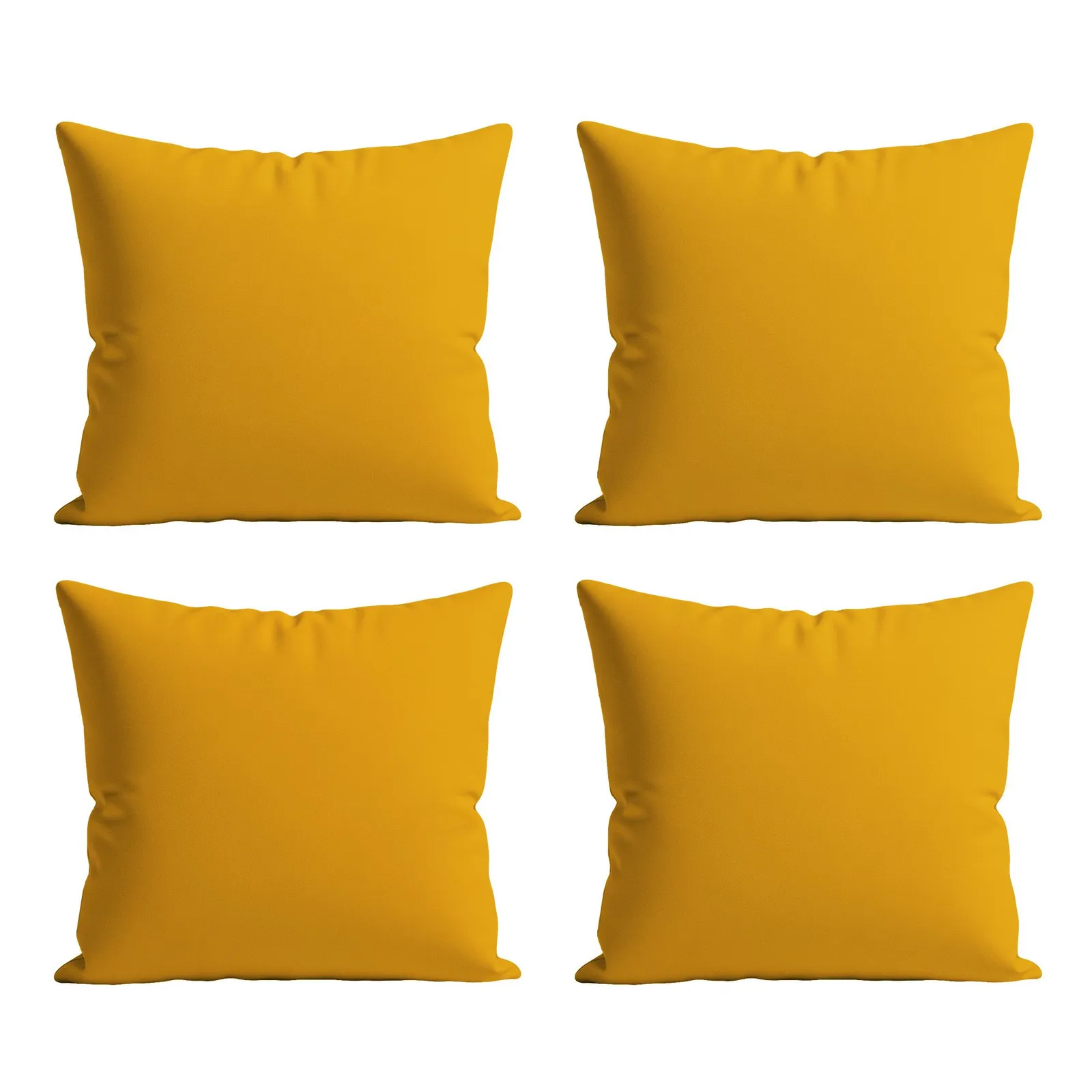 Snug City Waterproof Outdoor Garden Patio Cushion Cover & Inner Square Pack Of 4 in Yellow